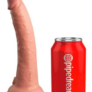 7â Vibrating + Dual Density Silicone Cock with Remote